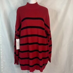 Calvin Klein Red Mock Turtleneck Sweater- NWT